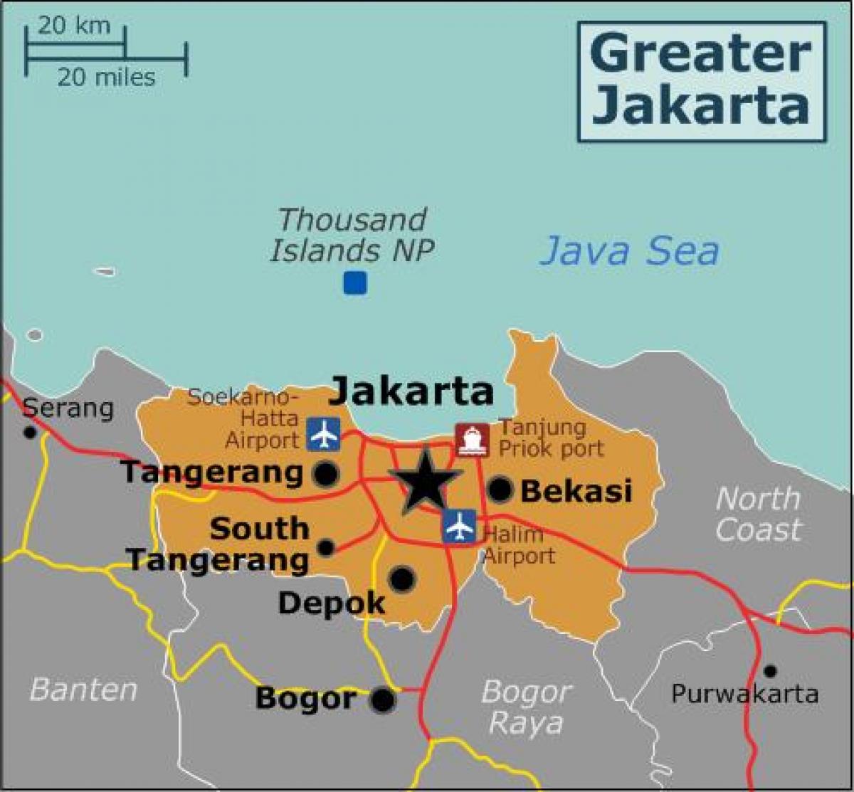 ジャカルタの空港マップ