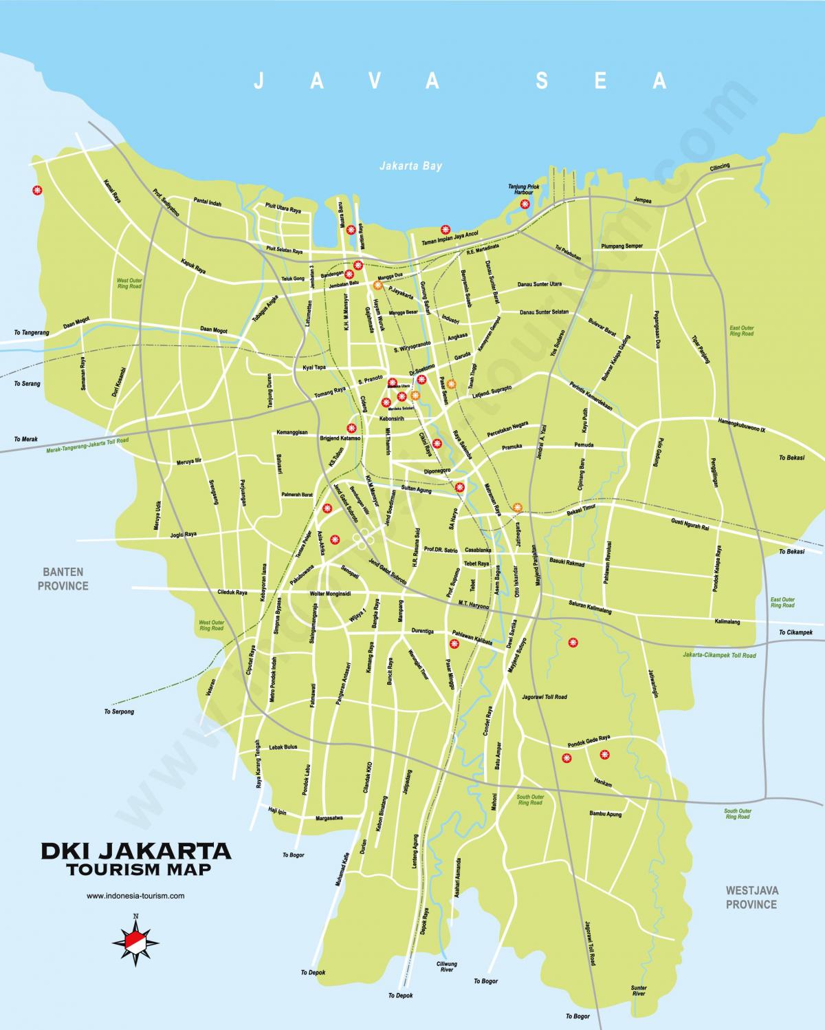 ジャカルタ観光マップ