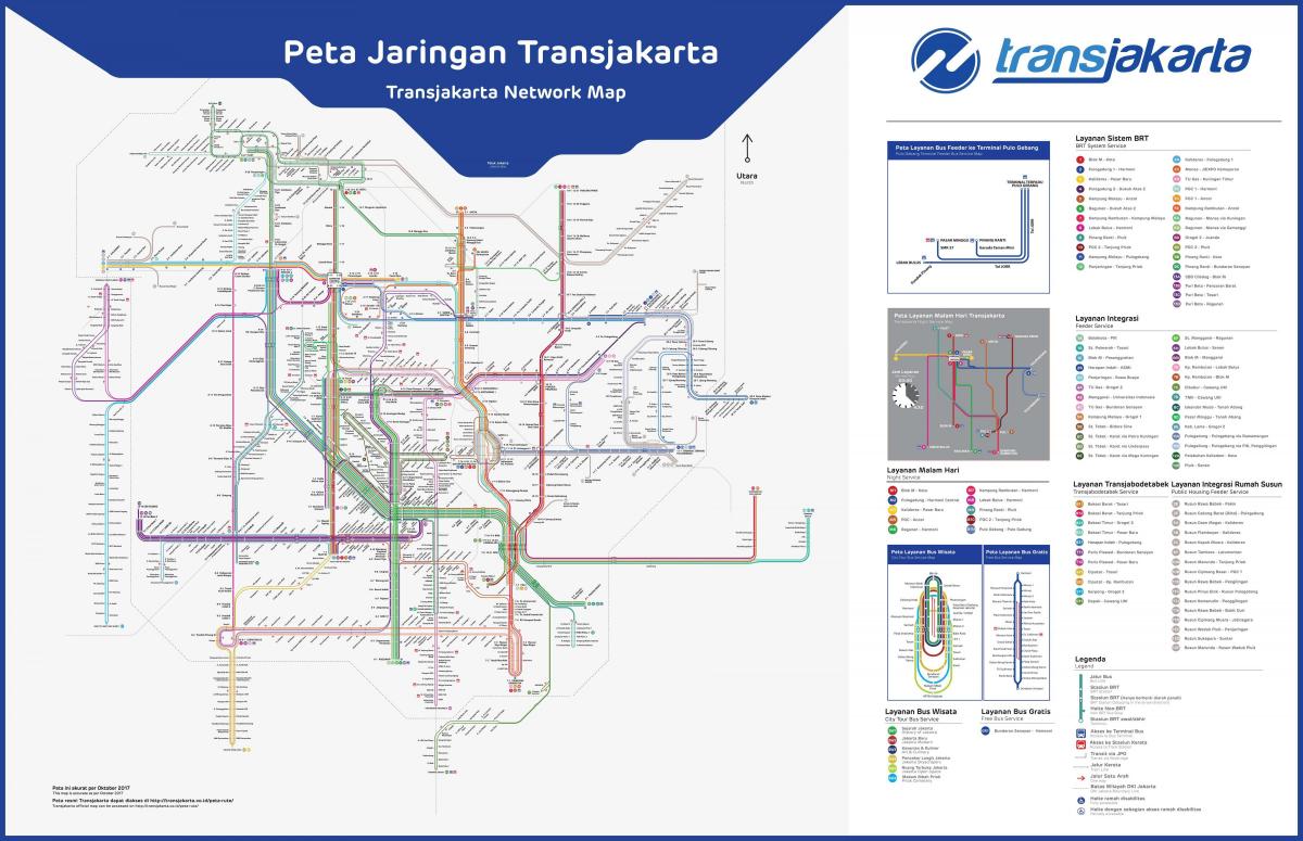 ジャカルタの交通地図